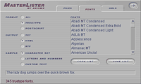 MasterLister screenshot